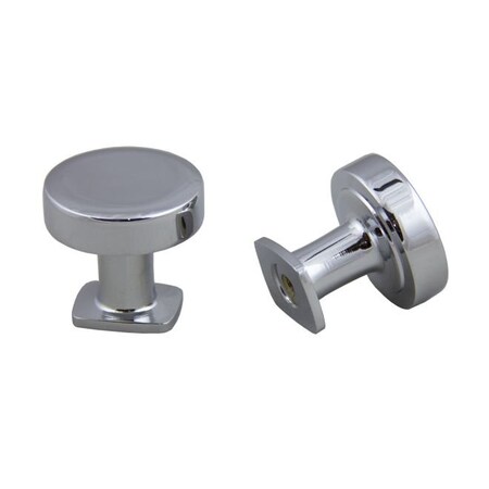 Crown 1-1/4" Diameter Round Flat Top Cabinet Knob Polished Chrome Finish CHK1218PC